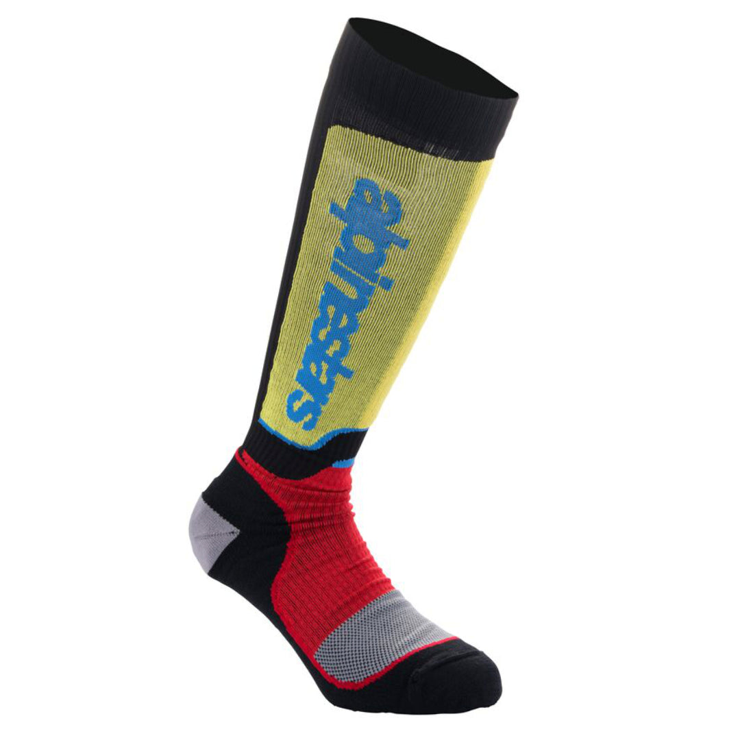 Alpinestars YOUTH MX PLUS Socks Black/Red/Light Blue