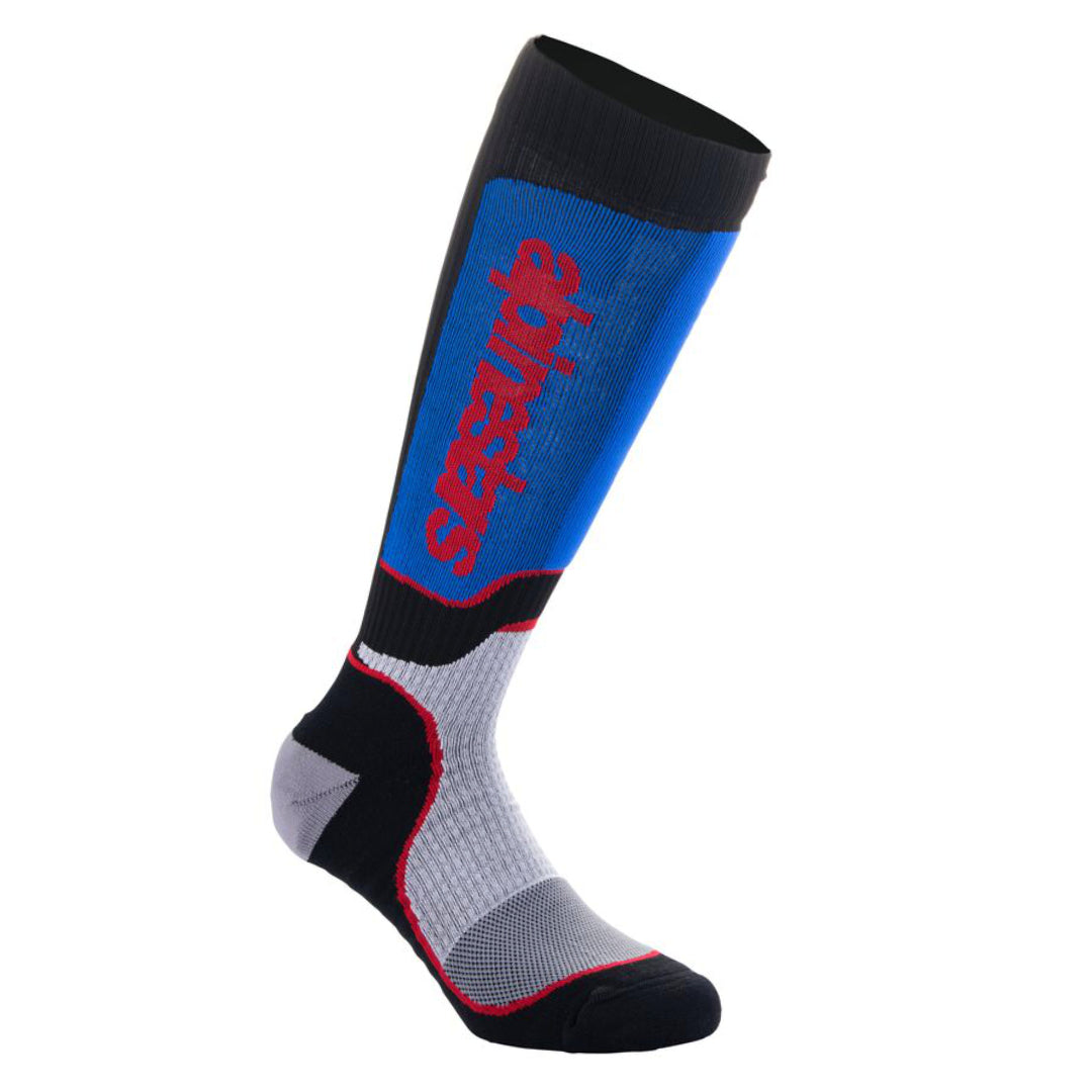 Alpinestars YOUTH MX PLUS Socks Black/White/Royal Blue