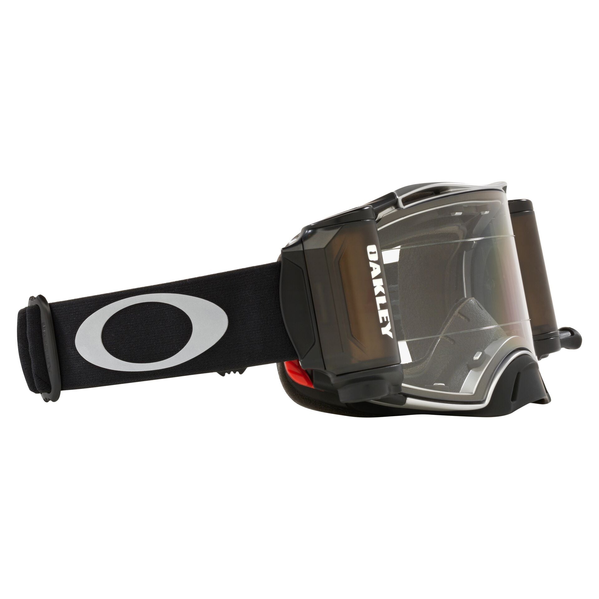 Oakley Airbrake MX Roll Off Goggle Tuff Blocks Black/Gunmetal - Clear Lens