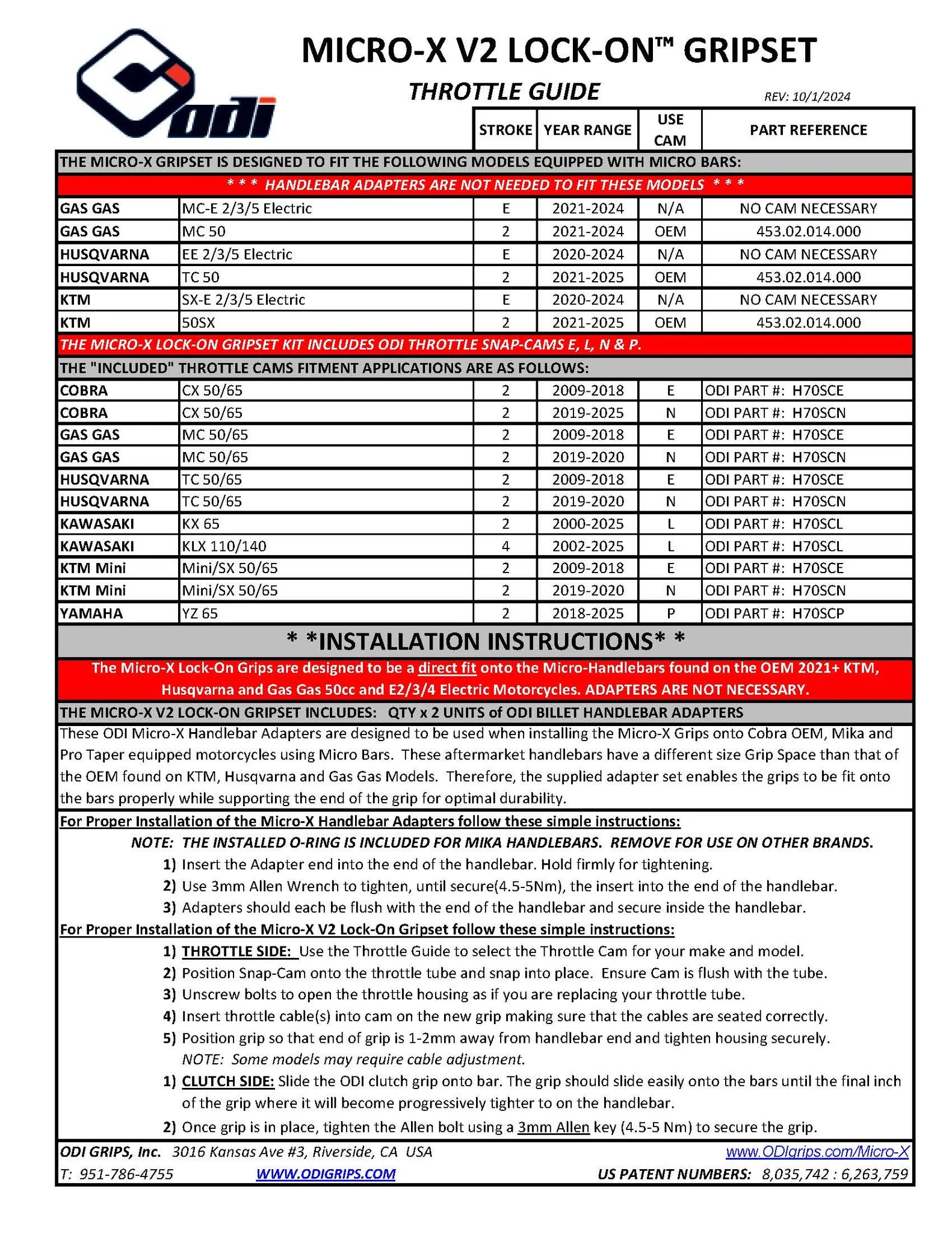 ODI Micro-X Lock-On Grips Half Waffle Orange