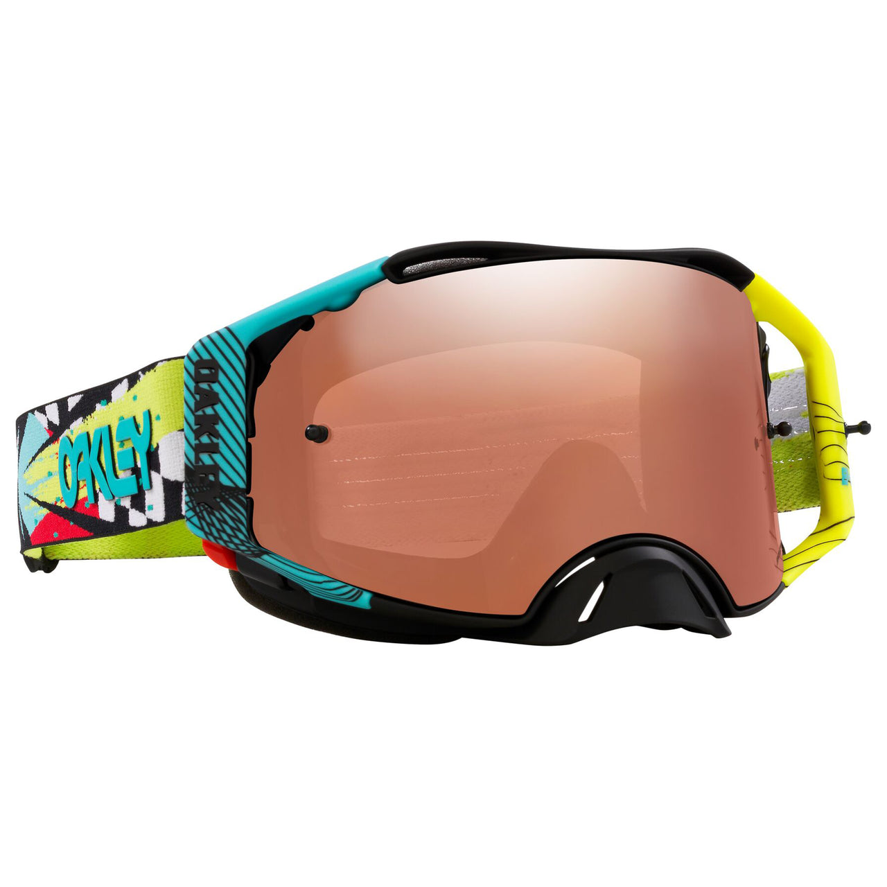 Oakley Airbrake MX Jeffrey Herlings Signature Goggle Black/Teal/Yellow - Prizm Black Lens