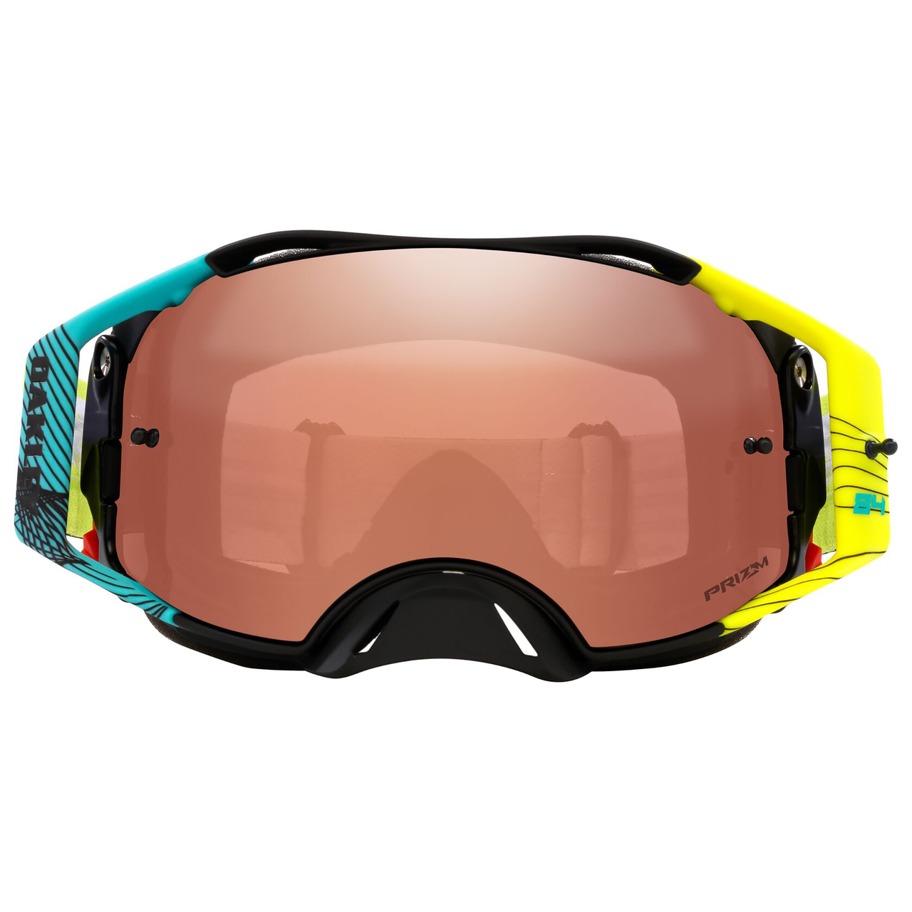 Oakley Airbrake MX Jeffrey Herlings Signature Goggle Black/Teal/Yellow - Prizm Black Lens