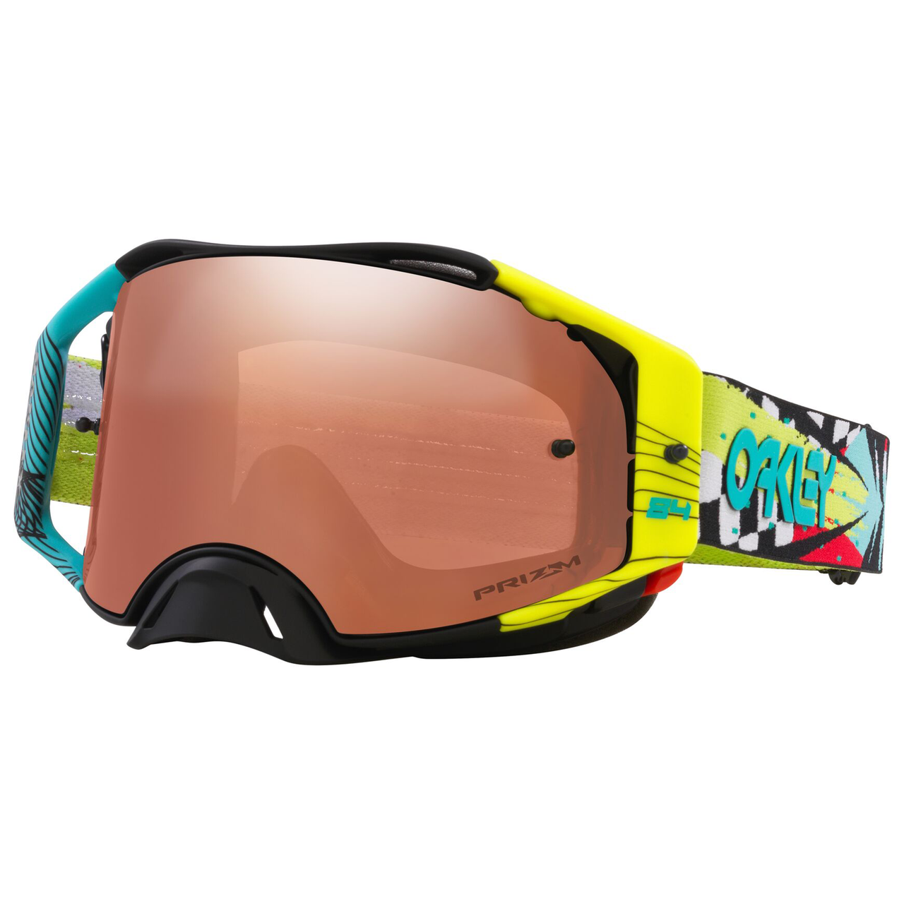 Oakley Airbrake MX Jeffrey Herlings Signature Goggle Black/Teal/Yellow - Prizm Black Lens