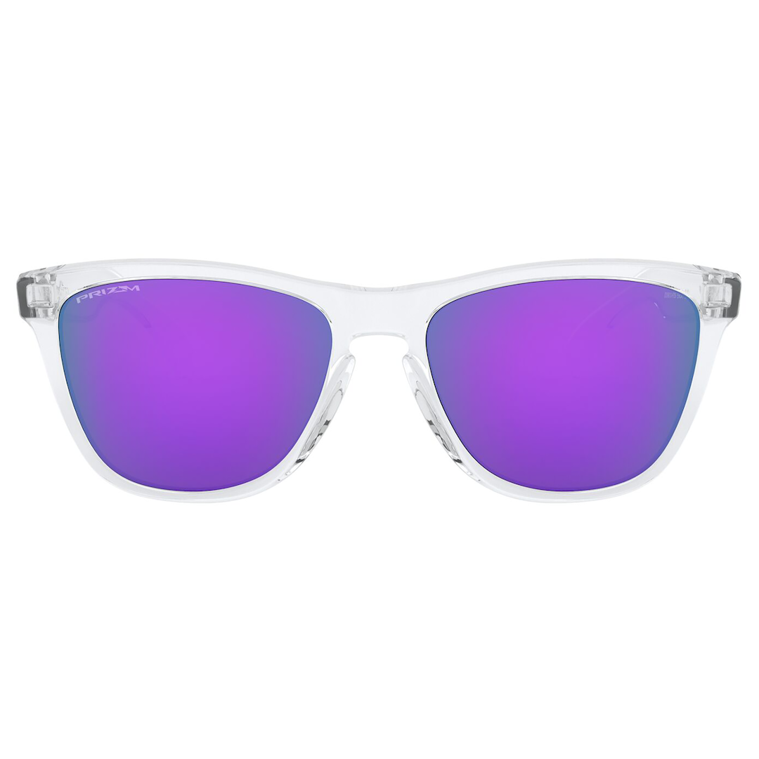 Oakley Frogskins Sunglasses (Polished Clear) Prizm Violet Lens