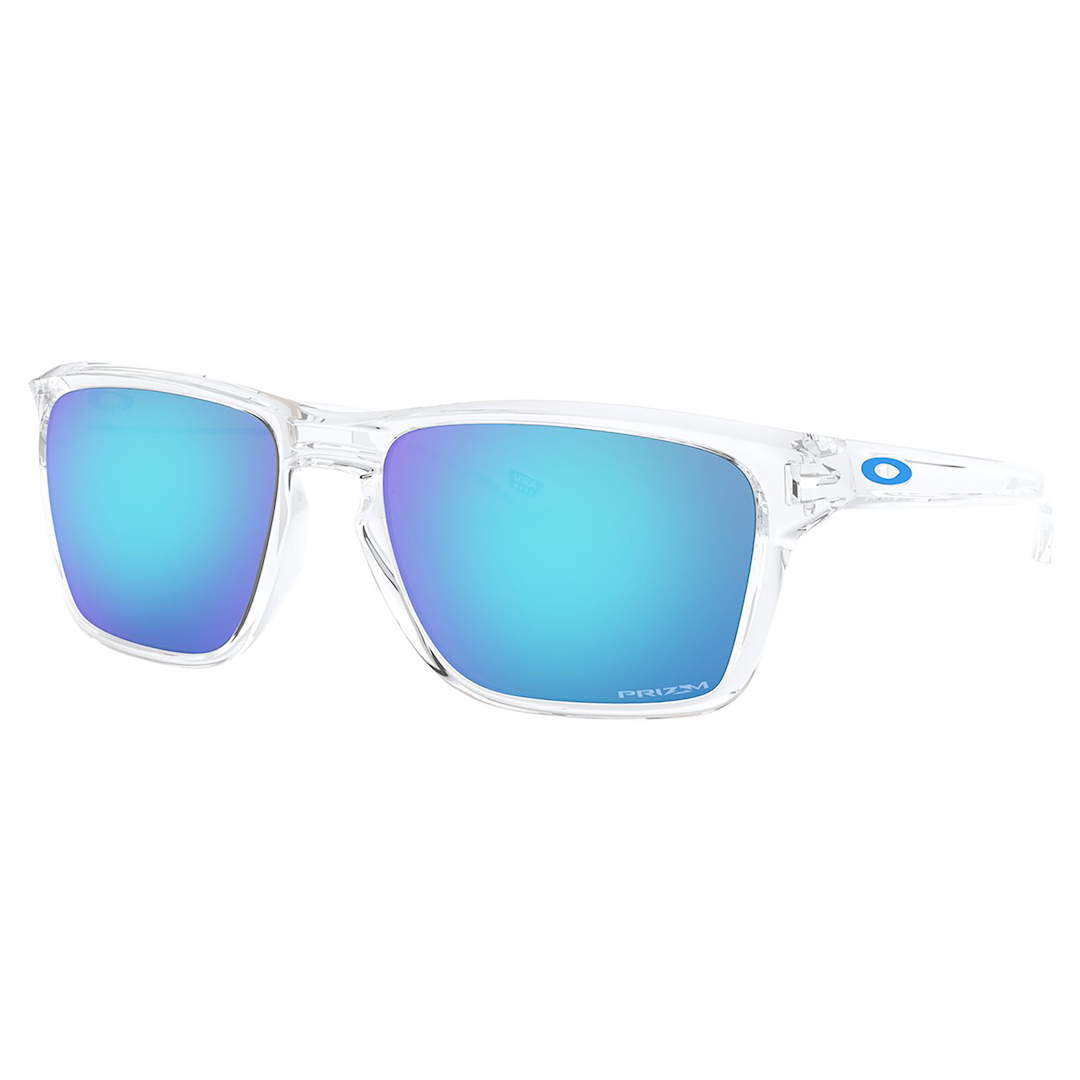 Oakley Sylas Sunglasses (Polished Clear) Prizm Sapphire Lens