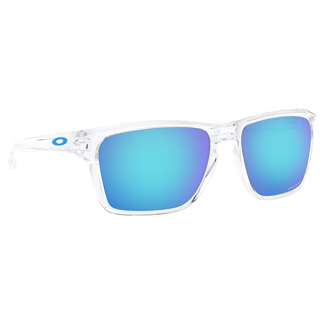 Oakley Sylas Sunglasses (Polished Clear) Prizm Sapphire Lens