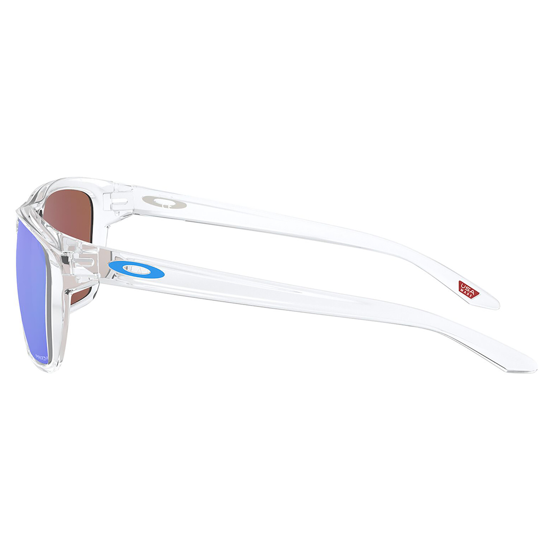 Oakley Sylas Sunglasses (Polished Clear) Prizm Sapphire Lens