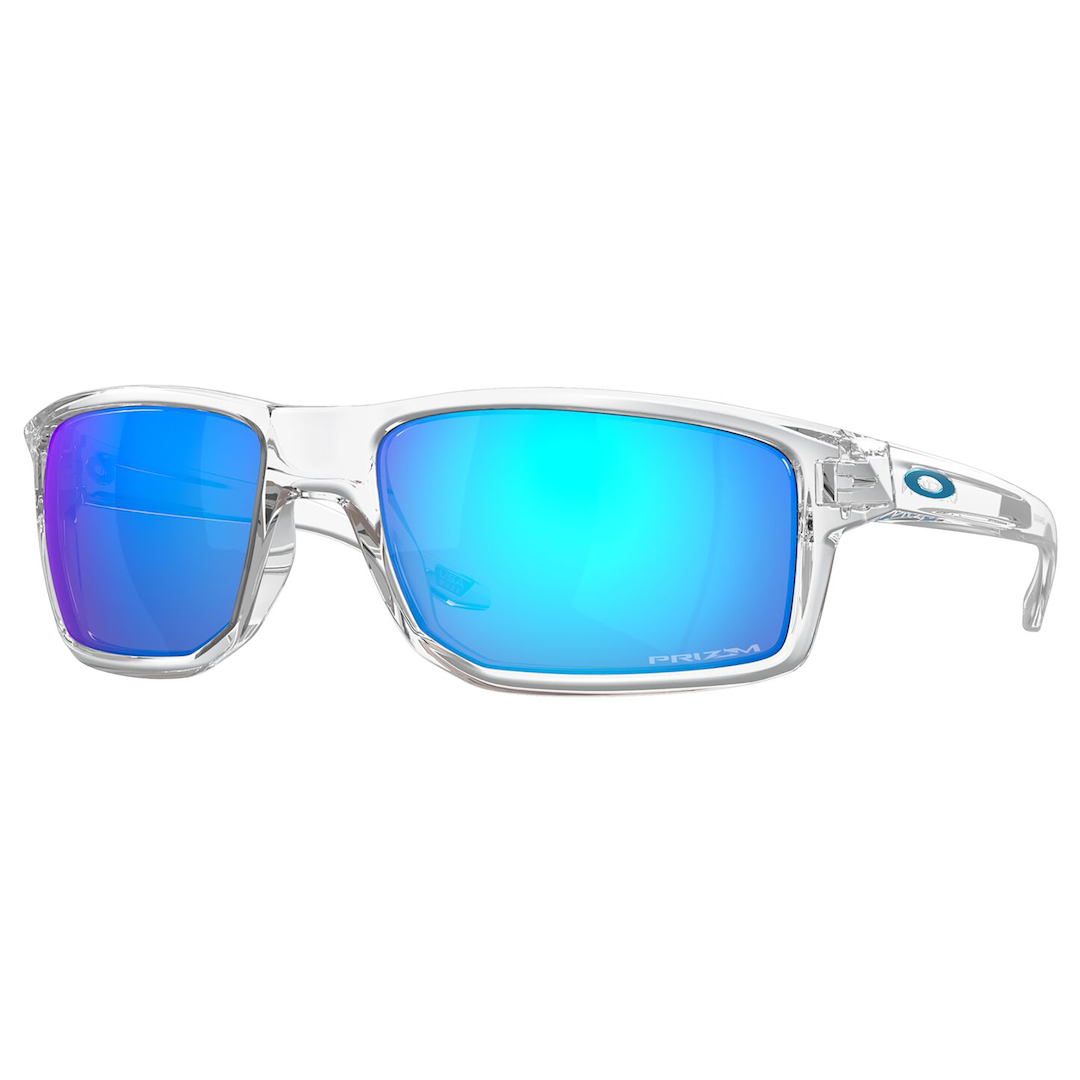 Oakley Gibston Sunglasses (Polished Clear) Prizm Sapphire Lens