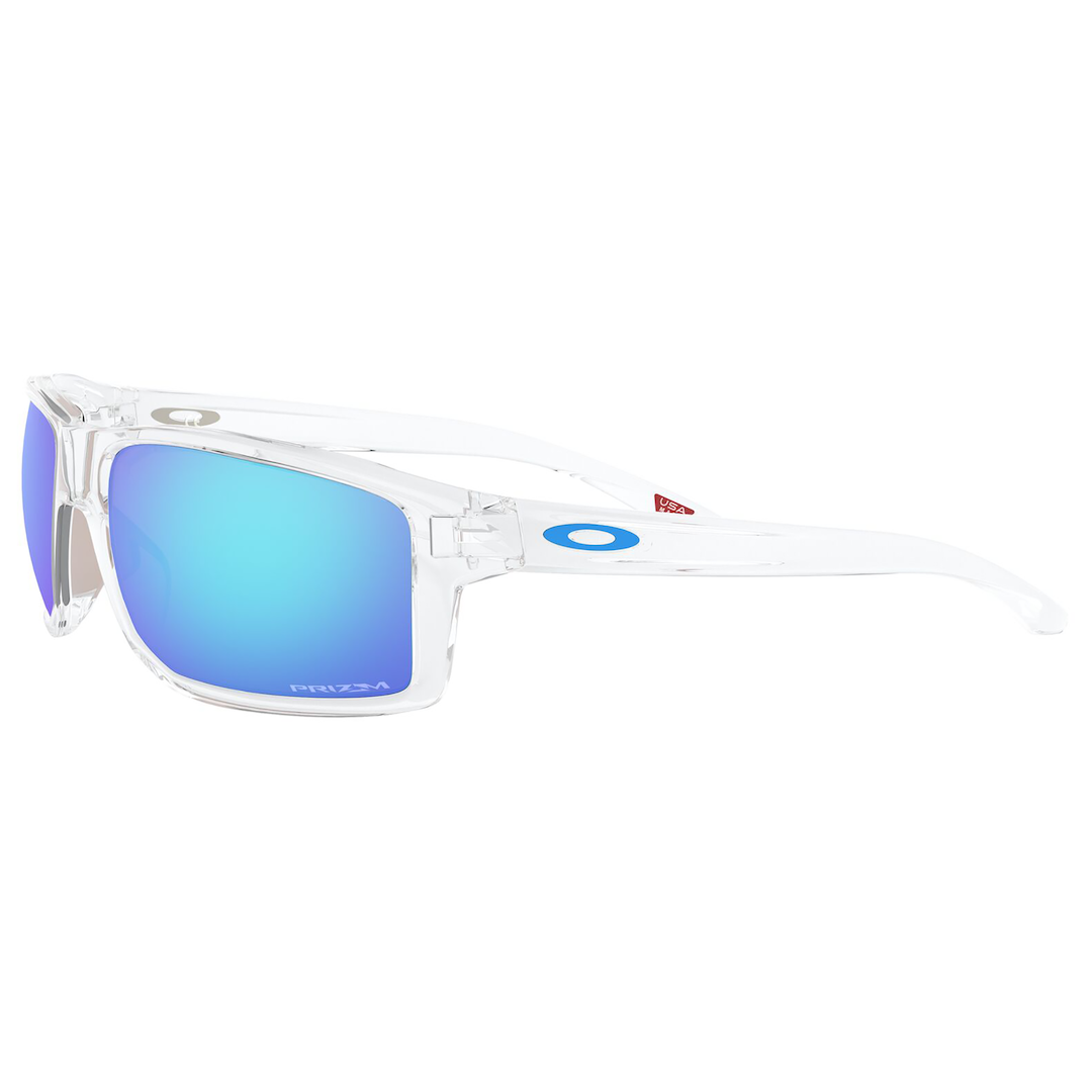 Oakley Gibston Sunglasses (Polished Clear) Prizm Sapphire Lens