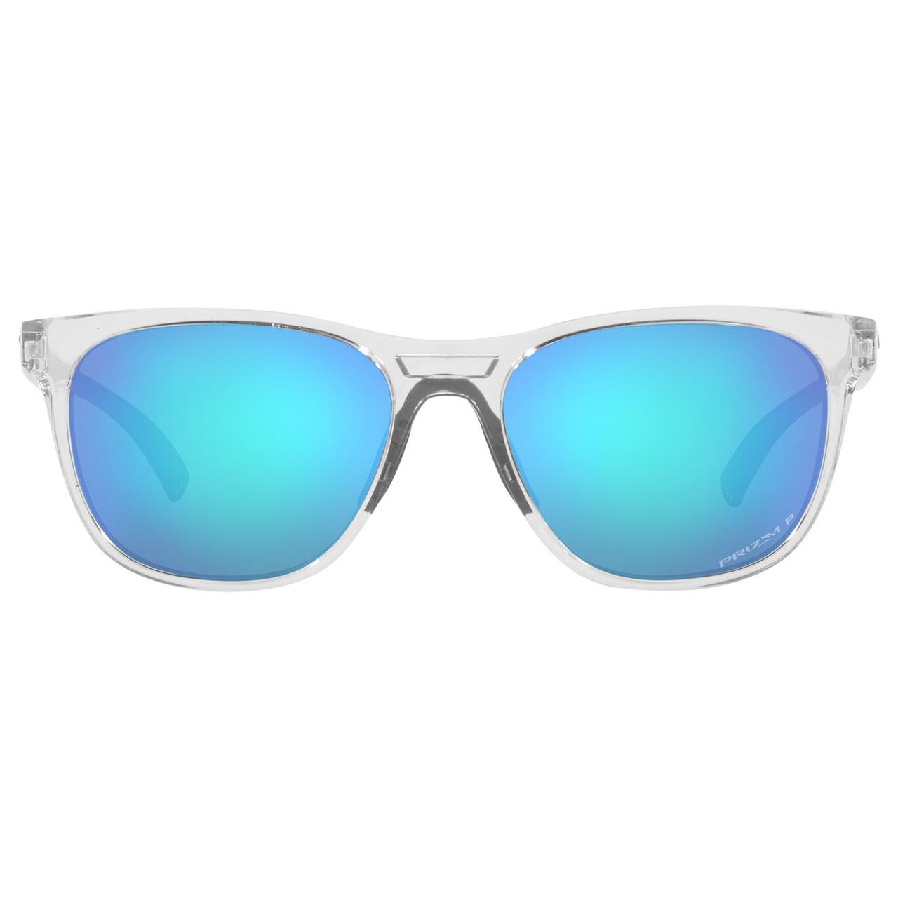 Oakley Leadline Sunglasses (Polished Clear) Prizm Sapphire Polarized Lens