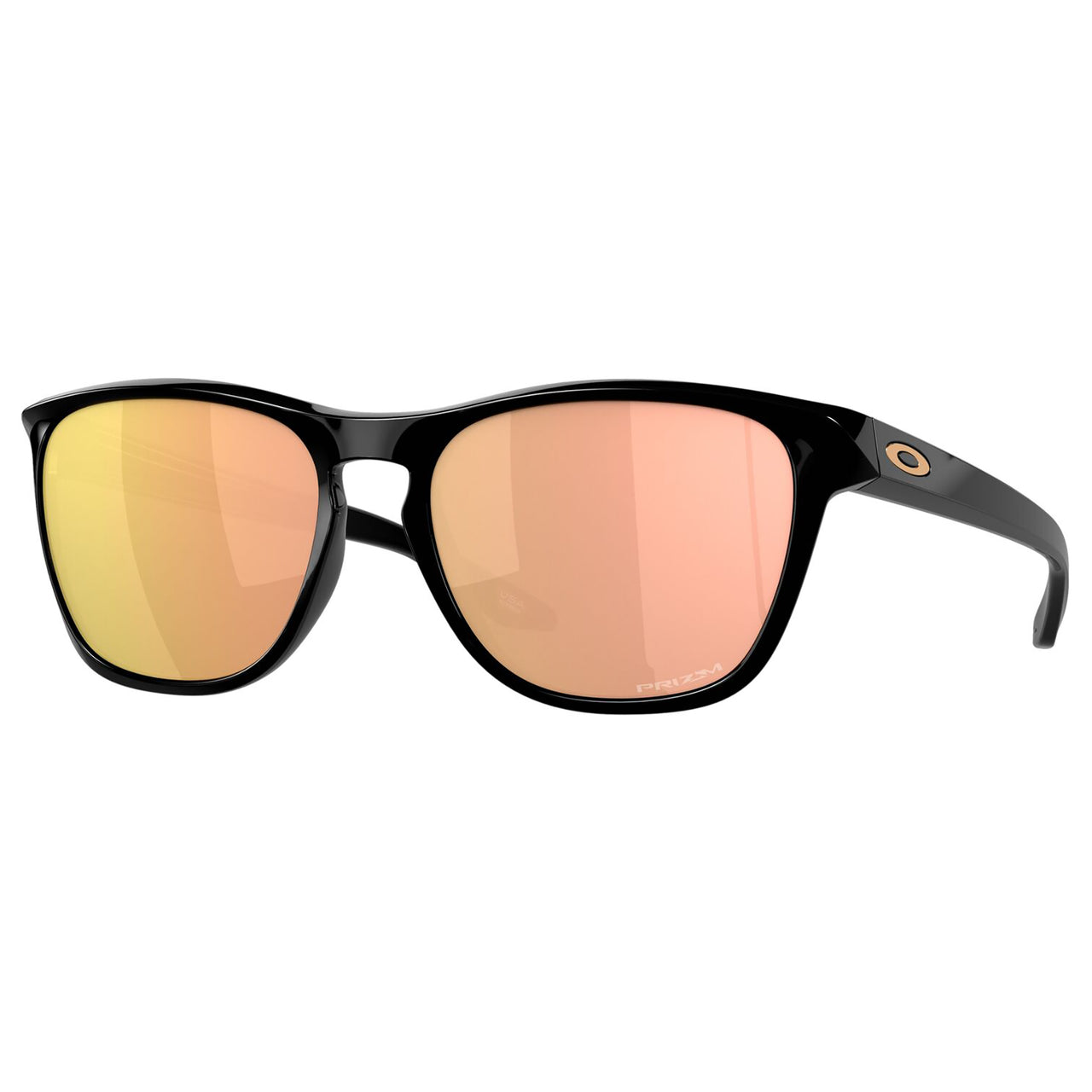 Oakley Manorburn Sunglasses (Polished Black) Prizm Rose Gold Lens