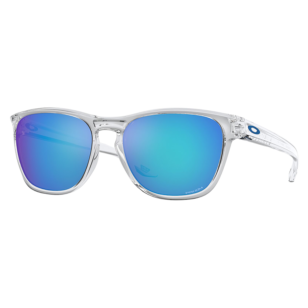 Oakley Manorburn Sunglasses Adult (Polished Clear) Prizm Sapphire Lens