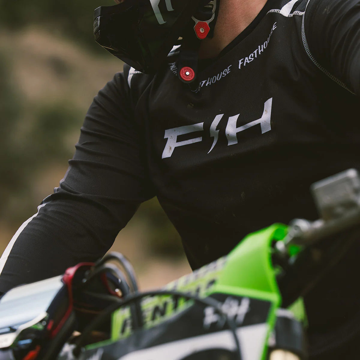 Fasthouse Elrod Nitro LS MX Jersey Black Neon