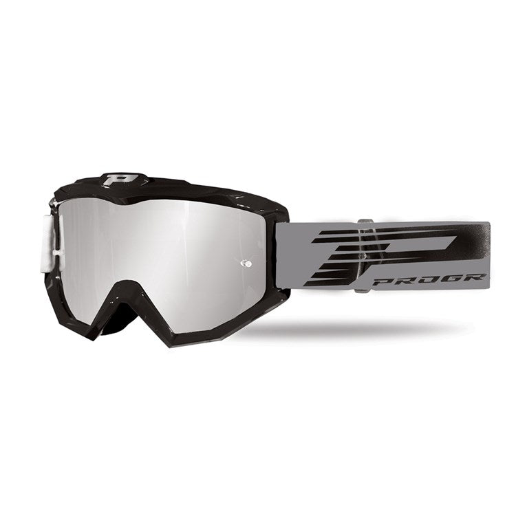 Pro Grip ATZAKI Tear Off Goggle Black/Silver Mirrored Lens