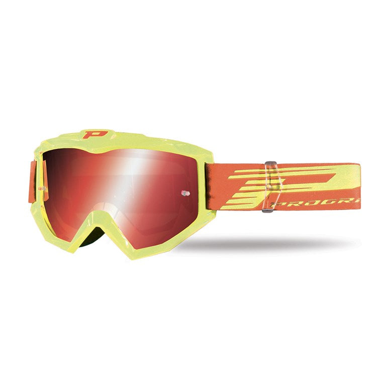 Pro Grip ATZAKI Tear Off Goggle Flo Yellow Mirrored Lens