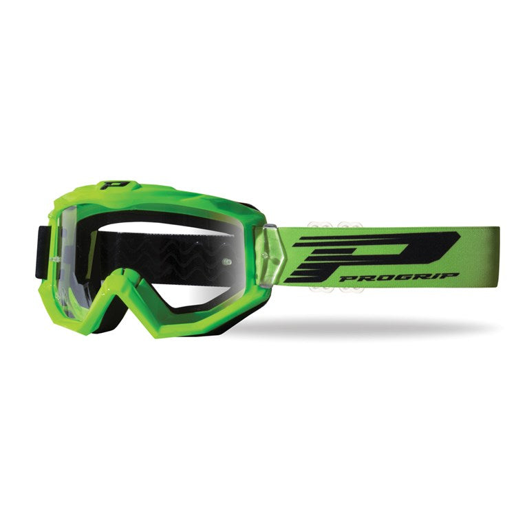 Pro Grip ATZAKI Tear Off Goggle Green Clear Lens