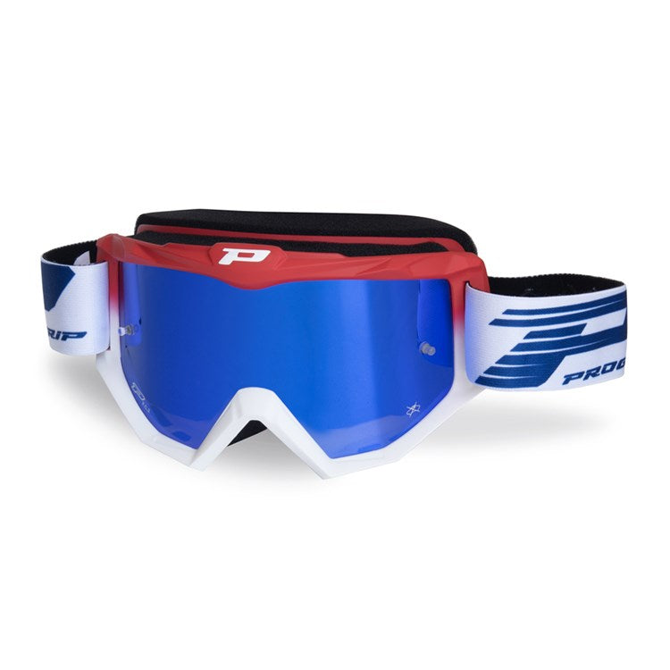 Pro Grip ATZAKI Tear Off Goggle Red/White Mirrored Lens