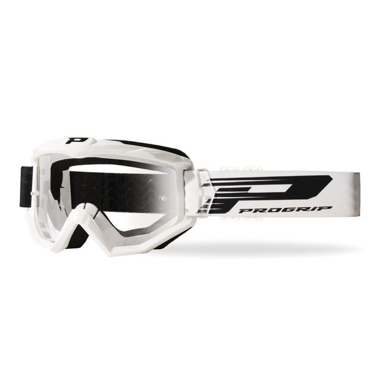 Pro Grip ATZAKI Tear Off Goggle White Clear Lens