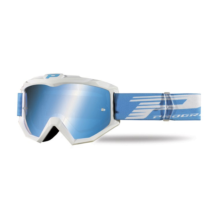 Pro Grip ATZAKI Tear Off Goggle White Mirrored Lens