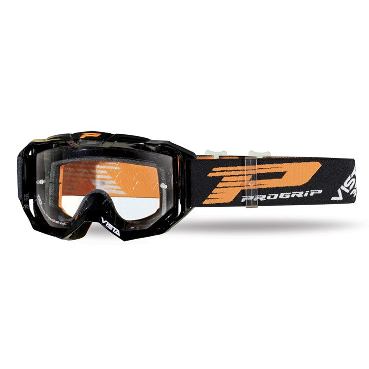 Pro Grip Vista Tear Off Goggle Black Clear Lens