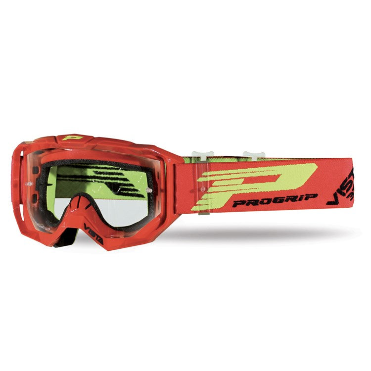 Pro Grip Vista Tear Off Goggle Red Clear Lens