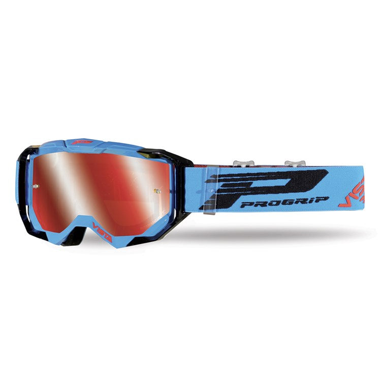 Pro Grip Vista Tear Off Goggle Turquoise/Black Mirrored Lens