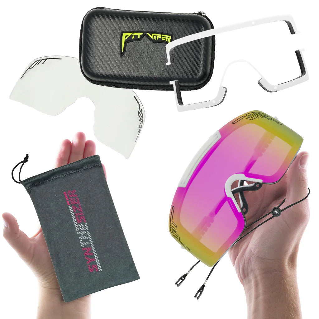Pit Viper The Miami Nights Synthesizer Sunglasses - Pink Lens