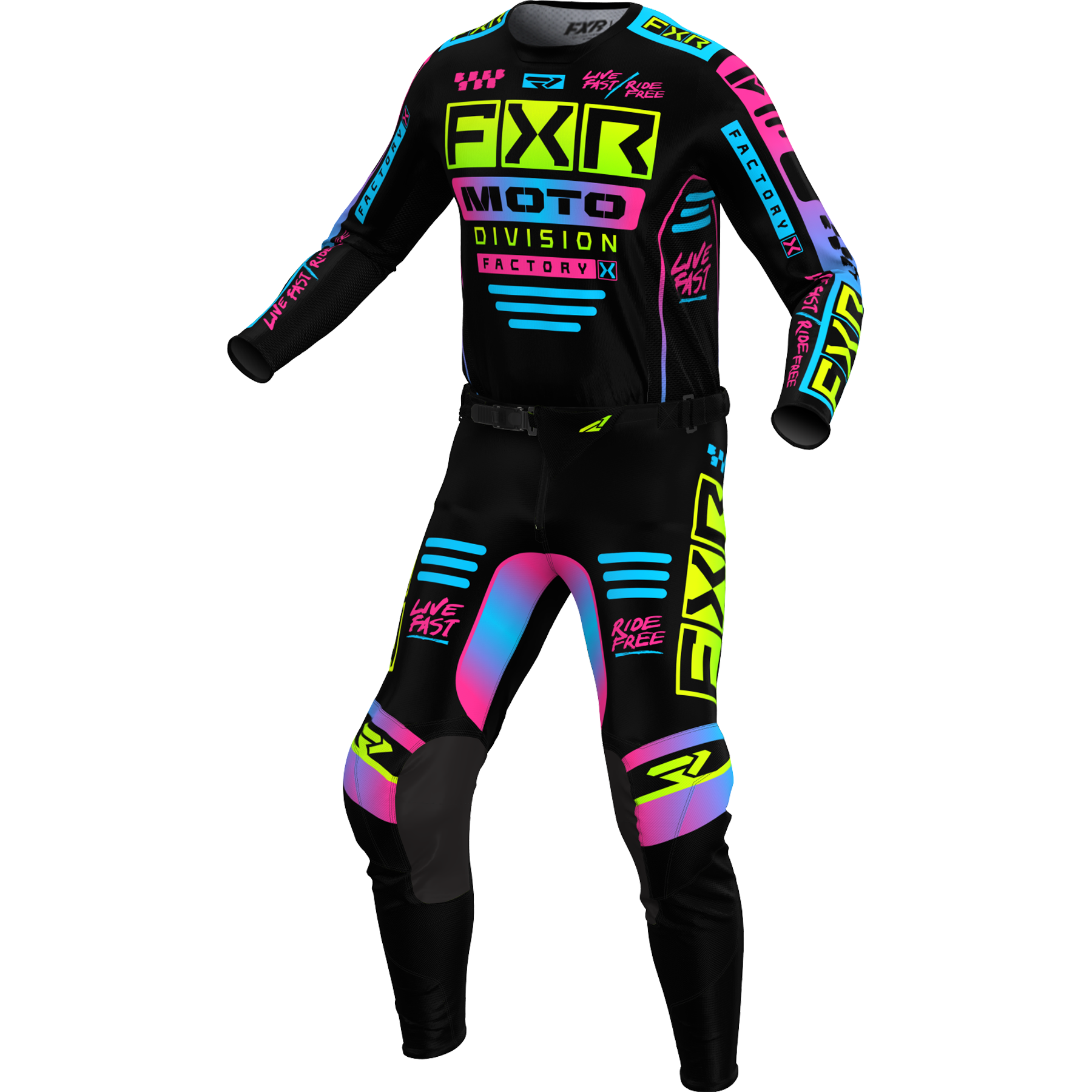 FXR Podium Gladiator 2024 MX Kit Combo Black/Candy
