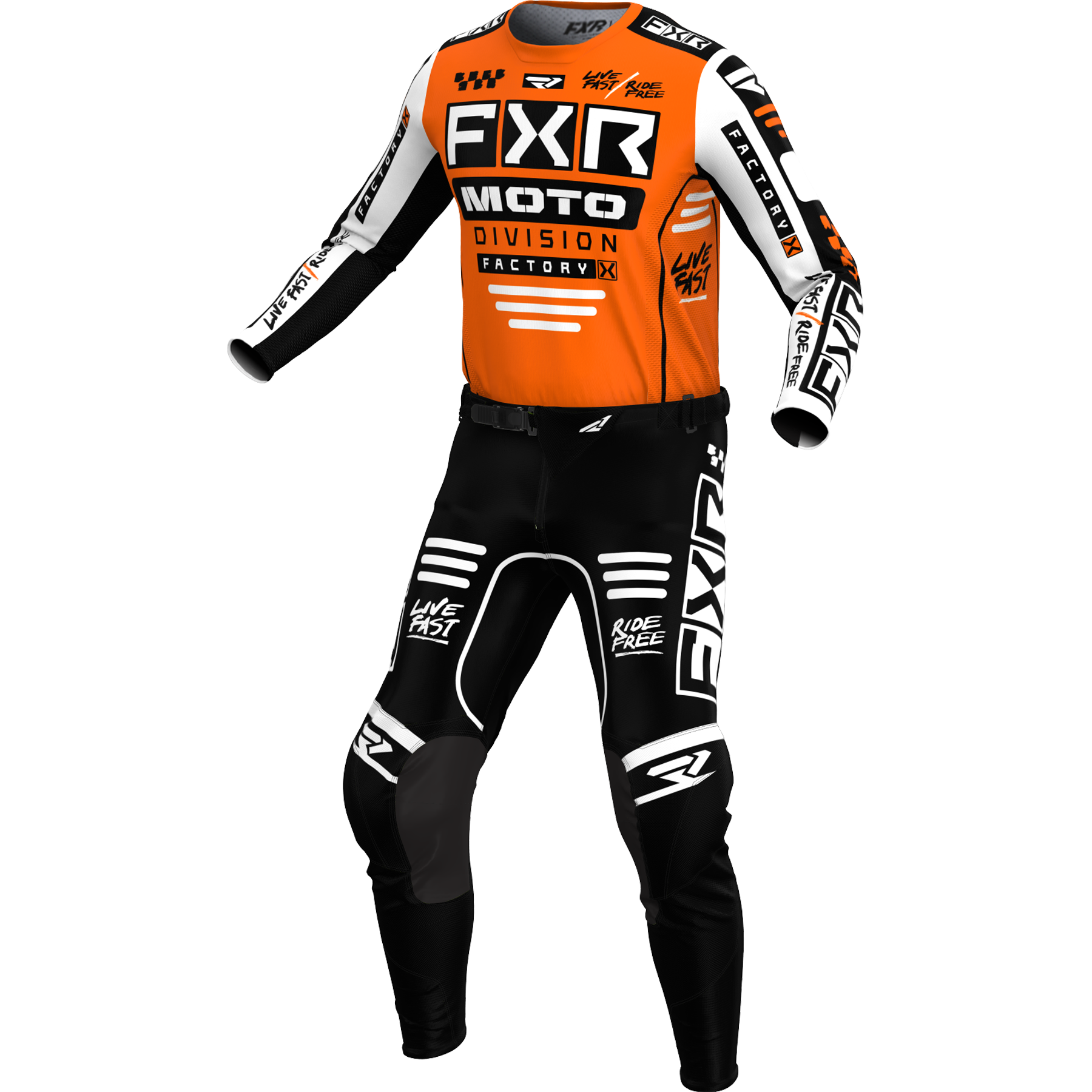FXR Podium Gladiator 2024 MX Kit Combo Orange/Black