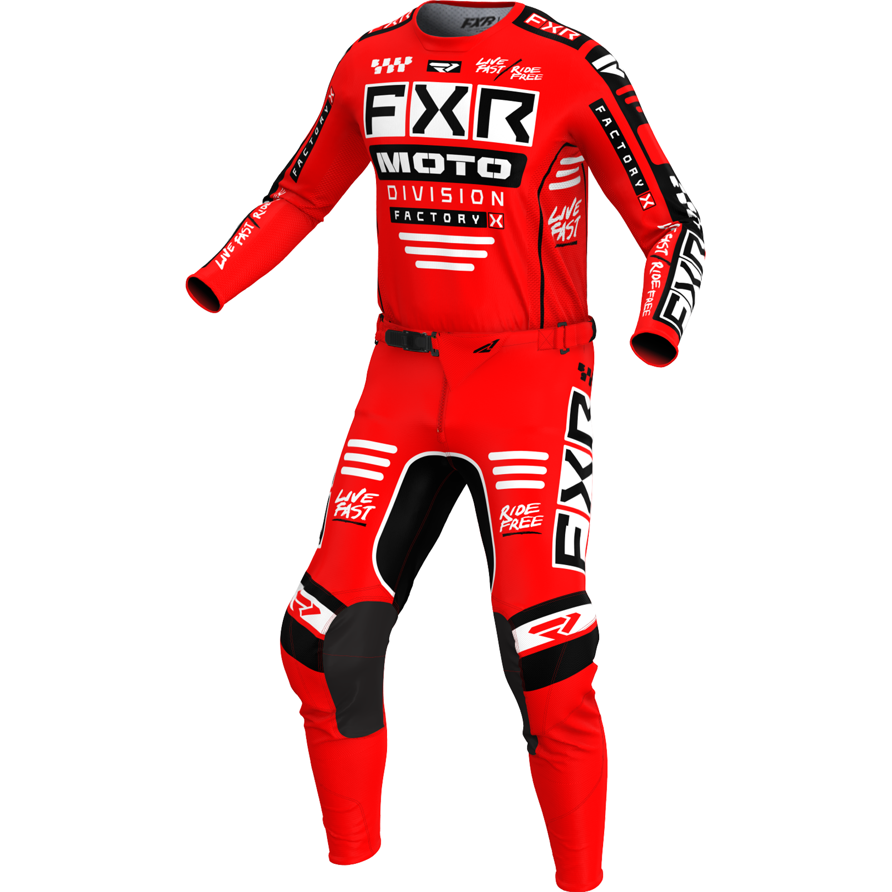 FXR Podium Gladiator 2024 MX Kit Combo Red/Black