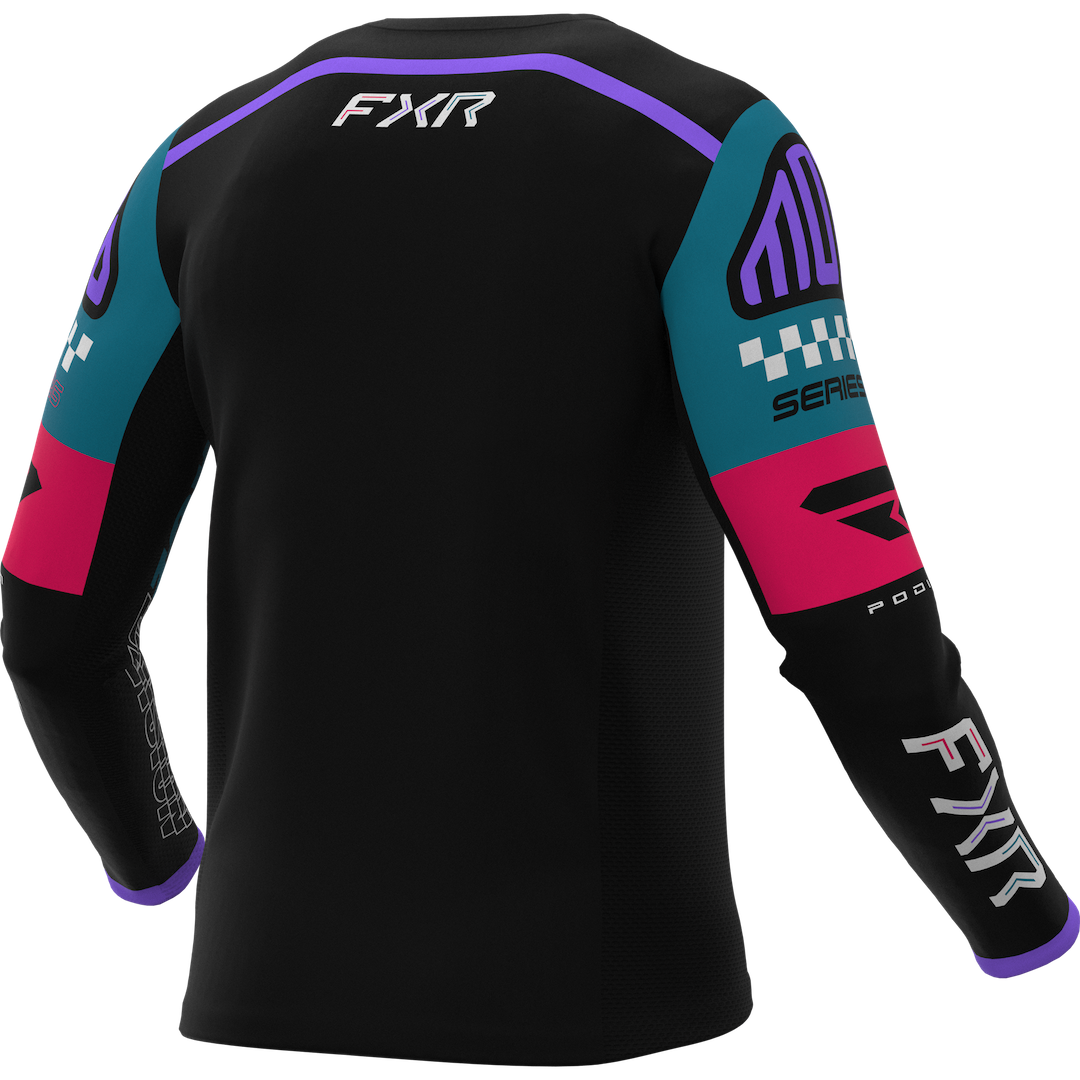 FXR YOUTH Podium Gladiator MX Jersey 2026.5 Black/Coral/Teal