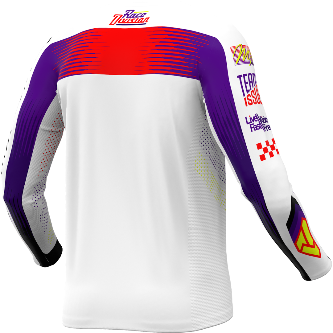 FXR Podium Gladiator MX Jersey 2026 White/Purple/Red