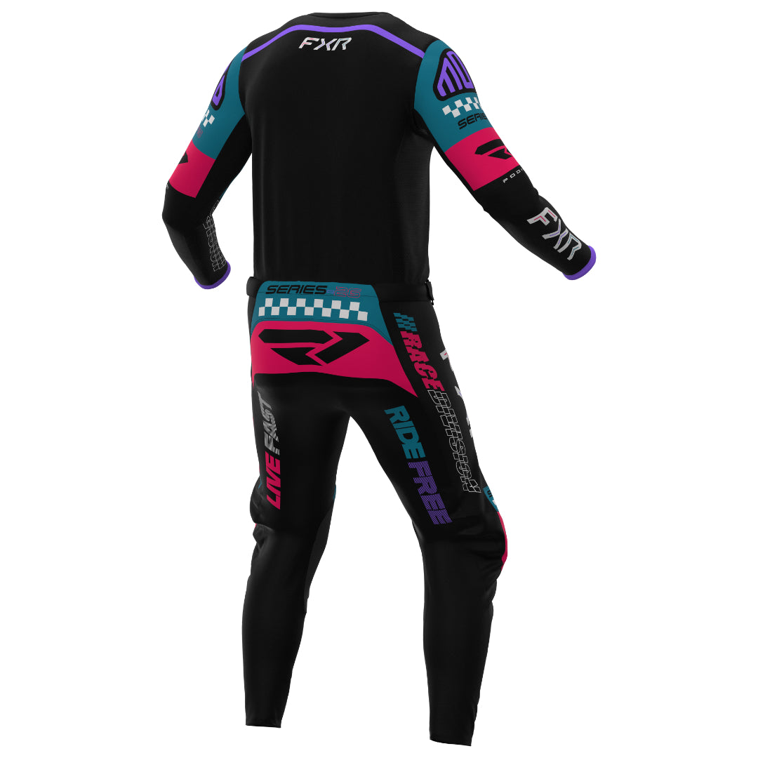 FXR YOUTH Podium Gladiator 2026.5 MX Kit Combo Black/Coral/Teal