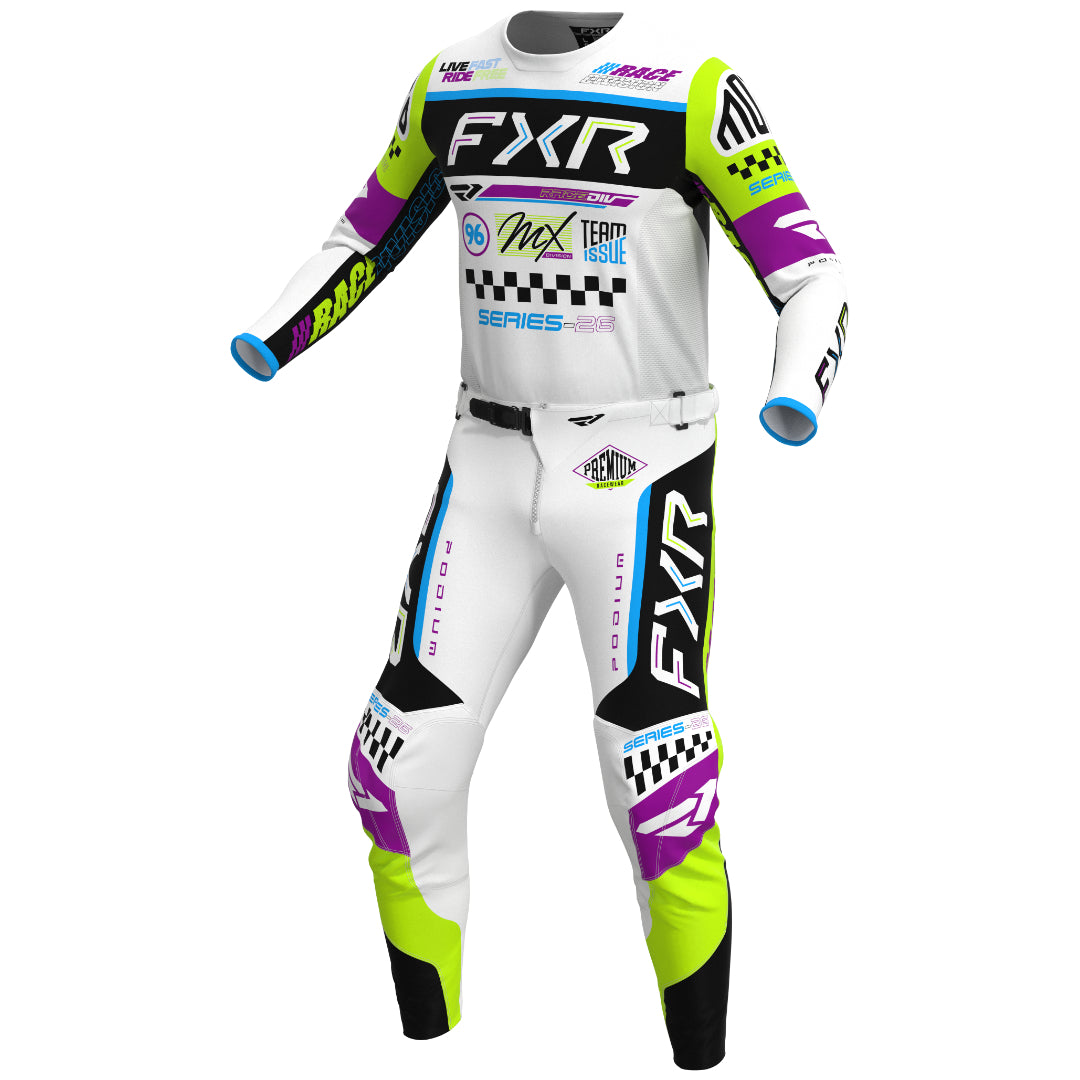 FXR Podium Gladiator 2026.5 MX Kit Combo White/Black/HiVIs