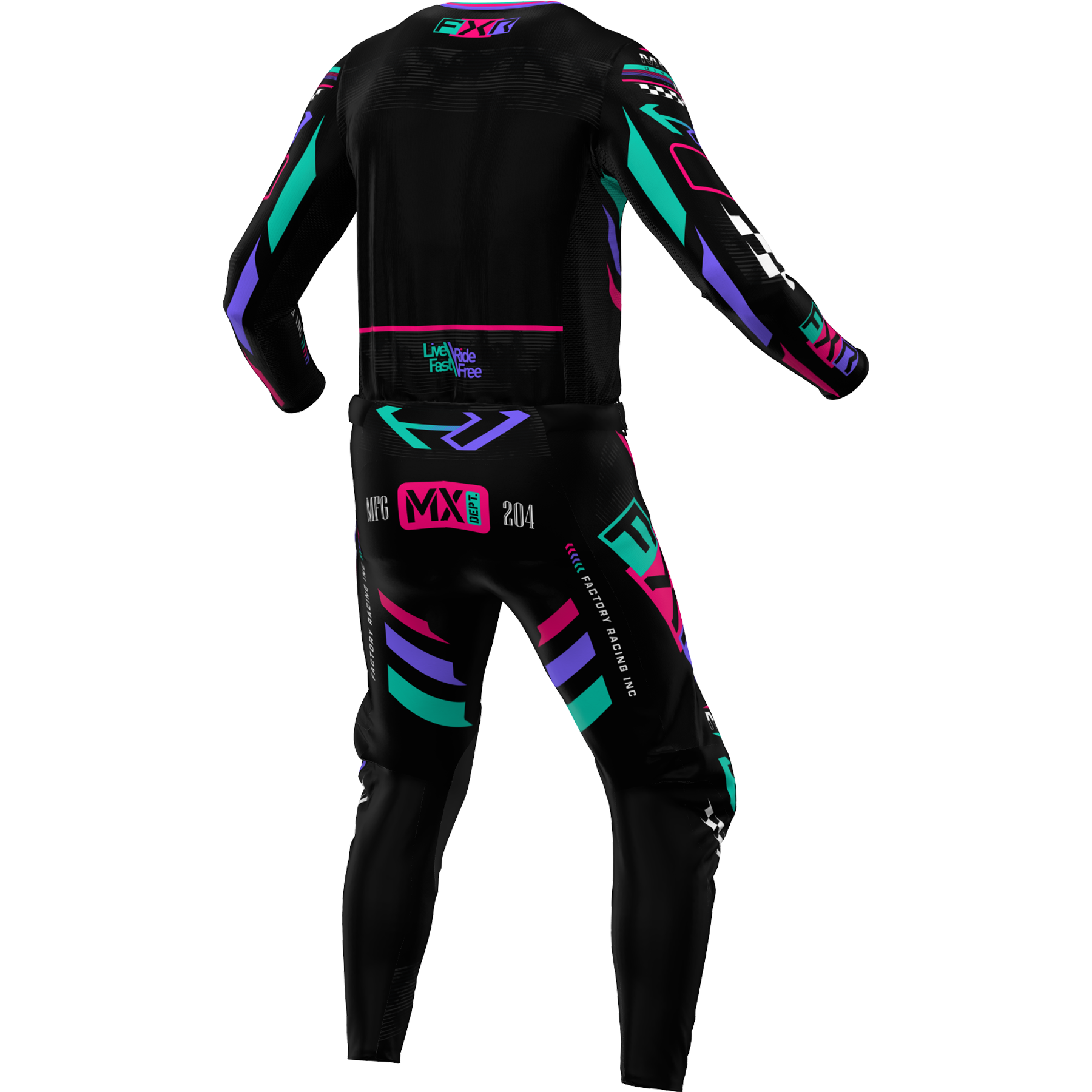 FXR Podium Gladiator 2025.5 MX Kit Combo Black/Coral/Mint