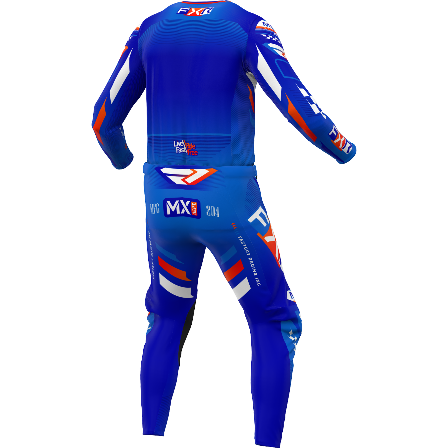 FXR YOUTH Podium Gladiator 2025.5 MX Kit Combo Blue/White/Nuke Red