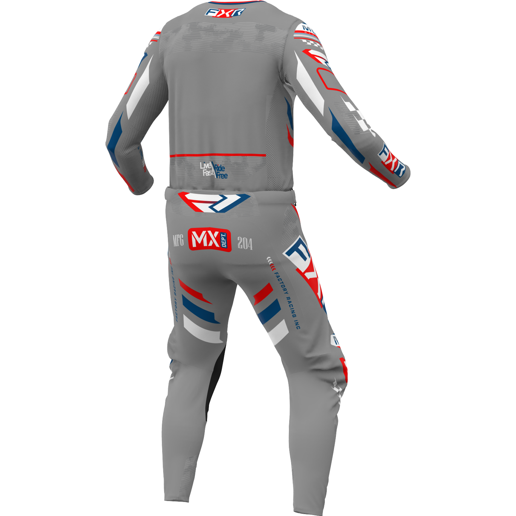 FXR Podium Gladiator 2025.5 MX Kit Combo Grey/White/Red