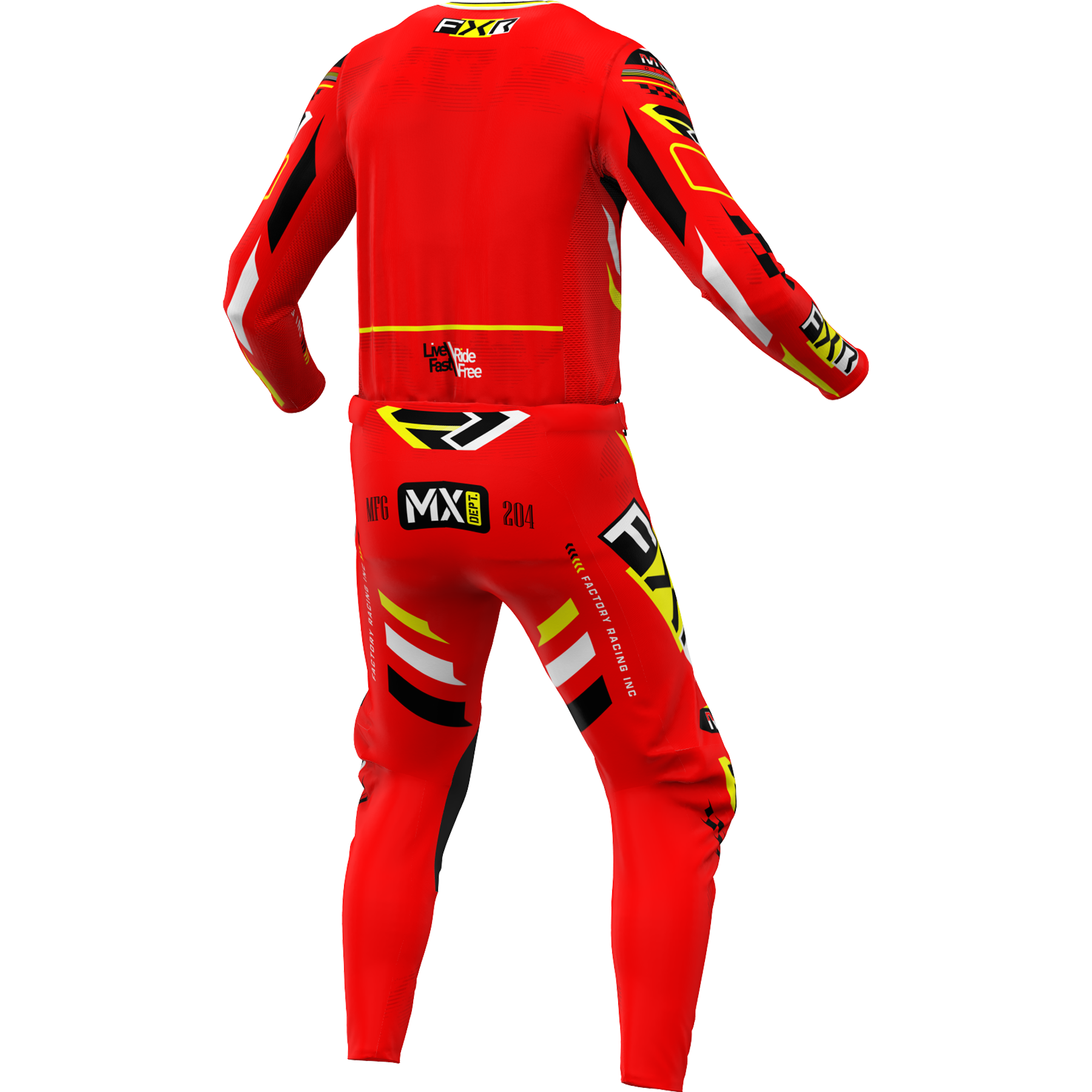 FXR Podium Gladiator 2025.5 MX Kit Combo Red/Black/Yellow