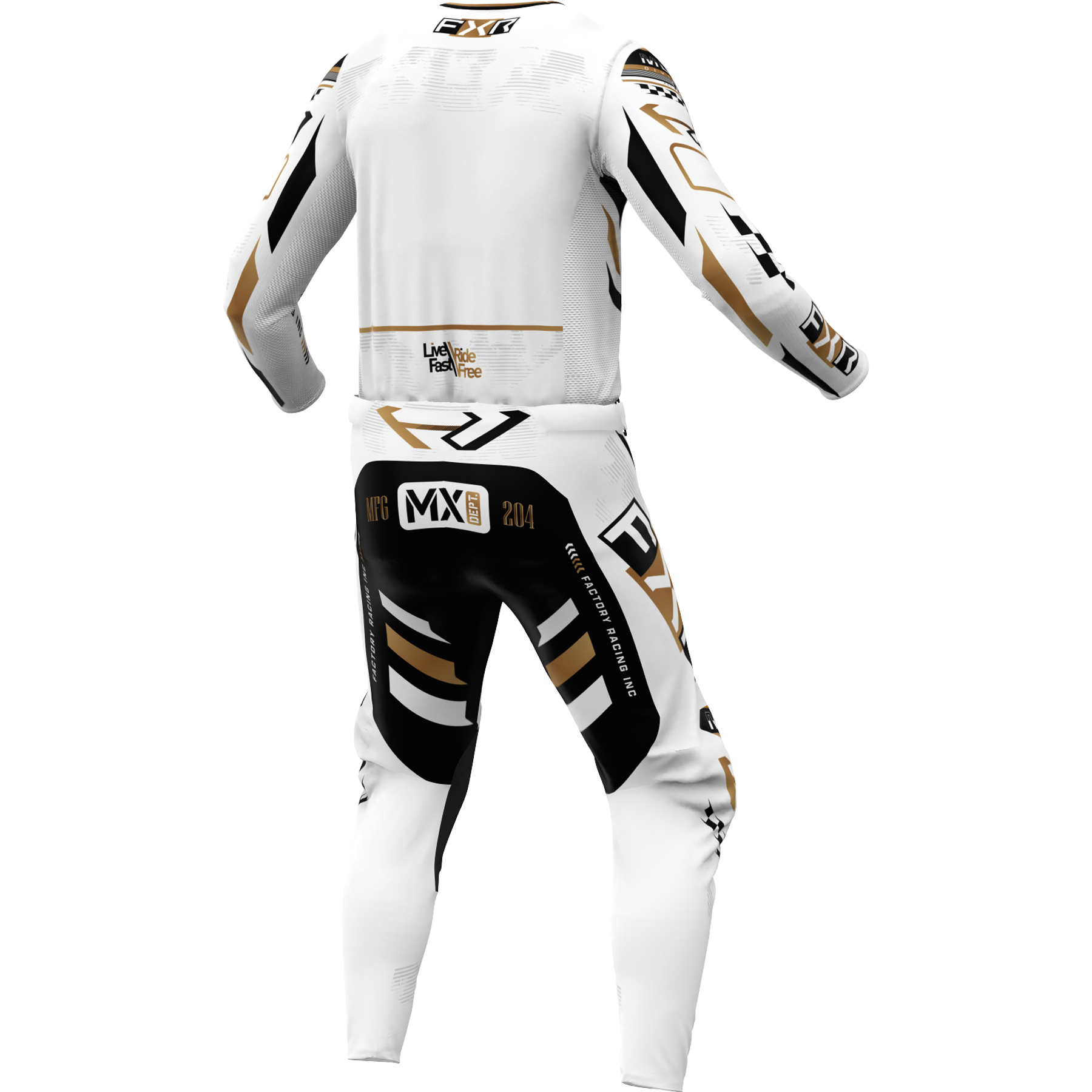 FXR YOUTH Podium Gladiator 2025.5 MX Kit Combo White/Black/Gold