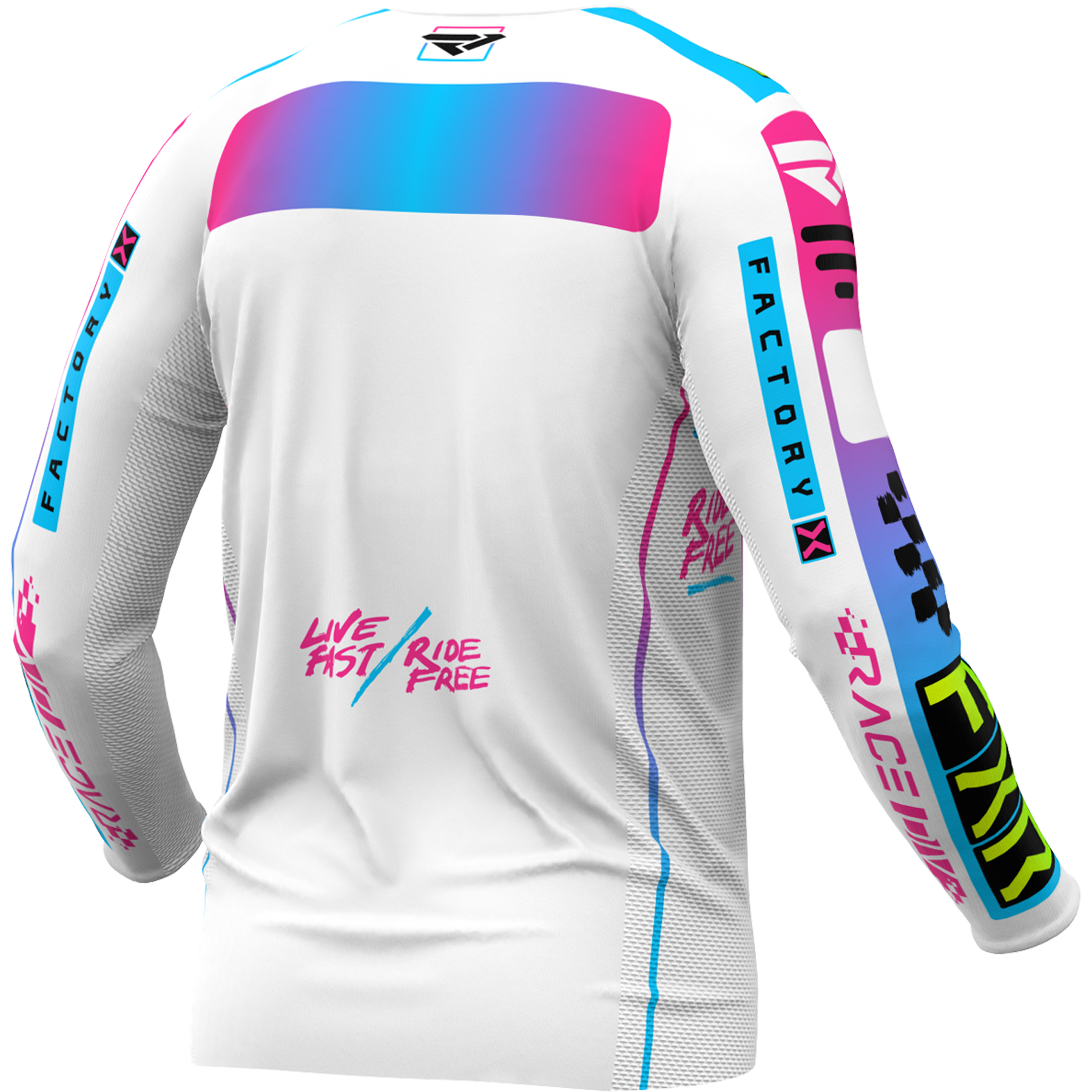 FXR Podium Gladiator MX Jersey 2024 White/Candy