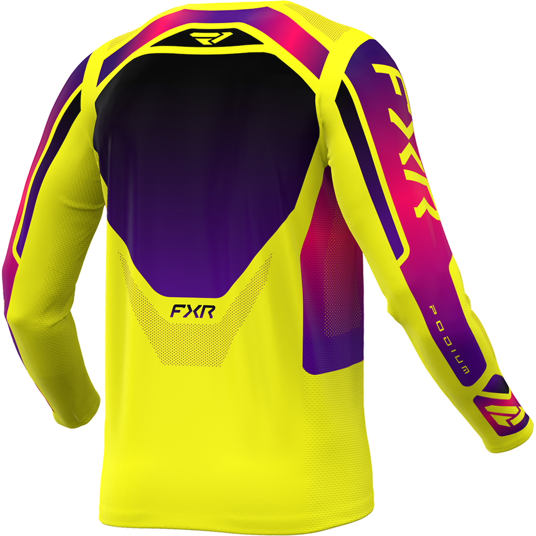 FXR Podium Relay MX Jersey 2026 Yellow/Razz/Black