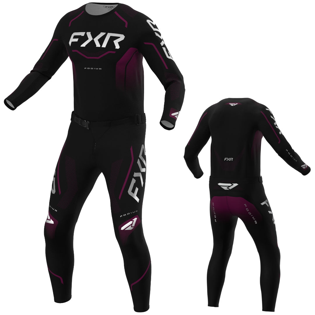 FXR Podium Relay 2027 MX Kit Combo Black/Plum