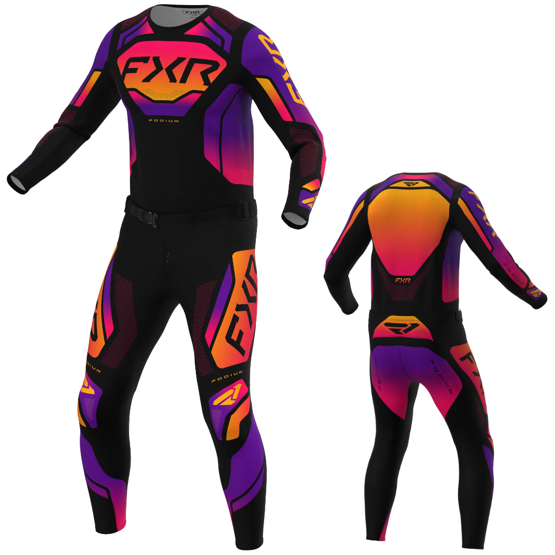 FXR Podium Relay 2027 MX Kit Combo Black/Purple/Tang