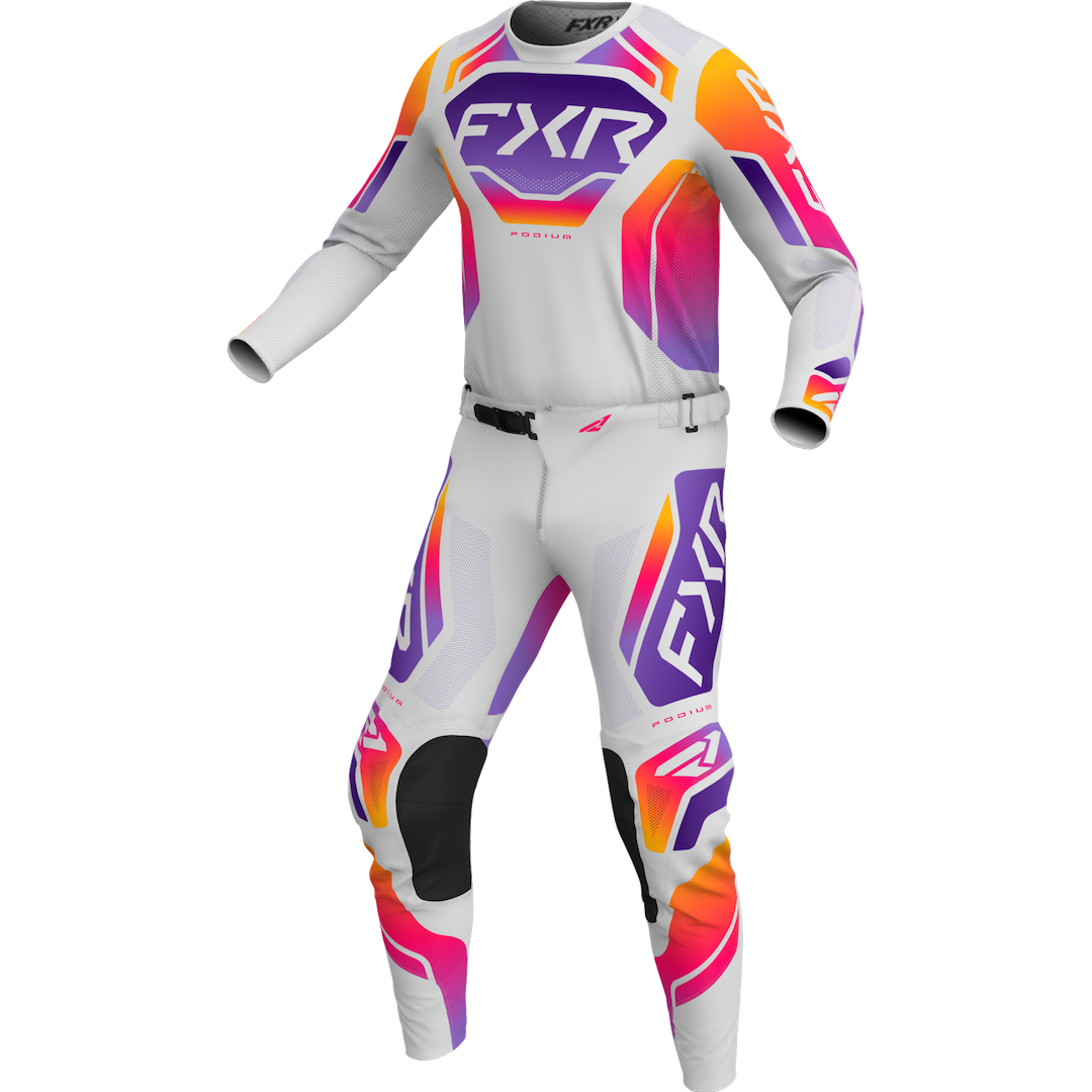 FXR Podium Relay 2026 MX Kit Combo Grey/Purple/Tang