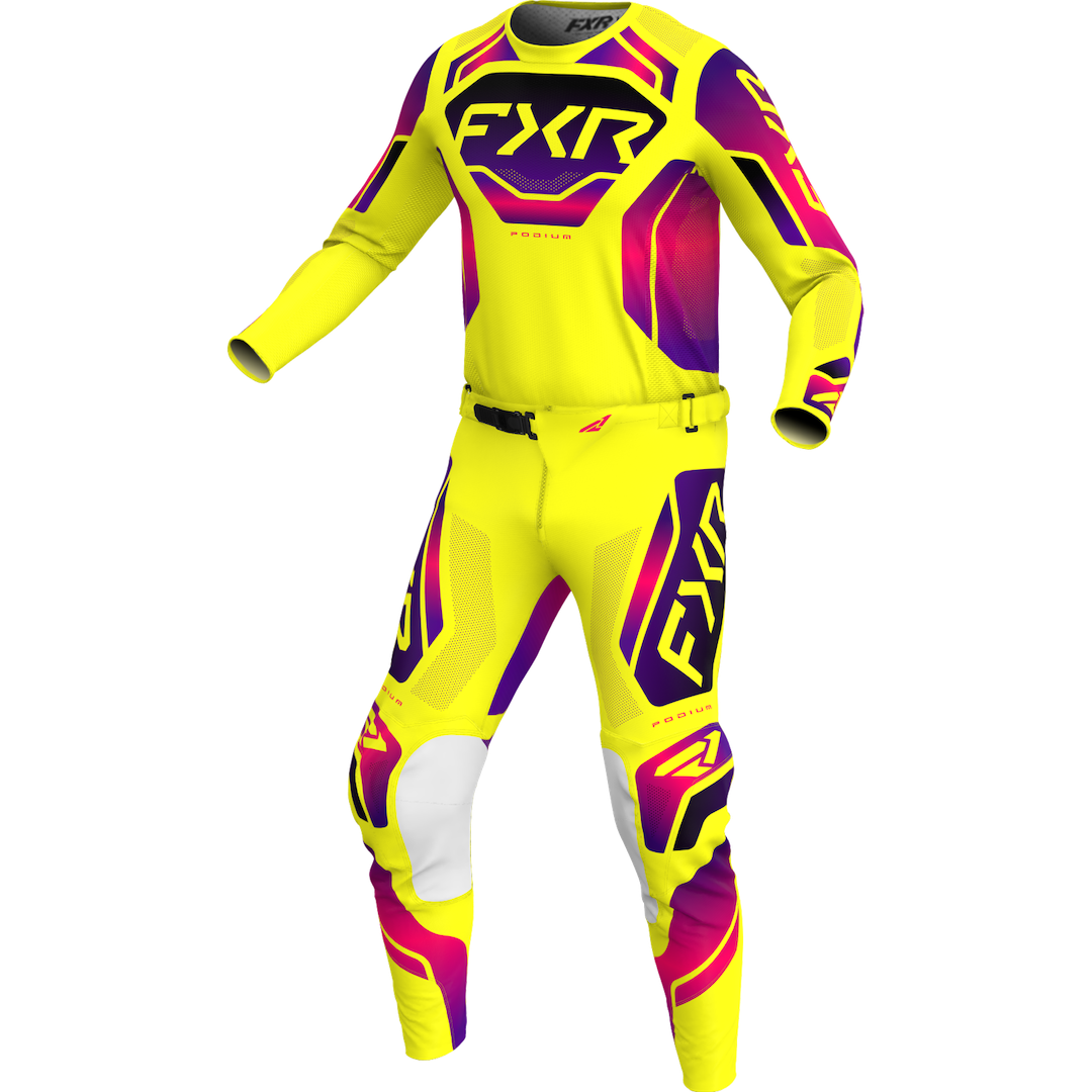 FXR Podium Relay 2026 MX Kit Combo Yellow/Razz/Black