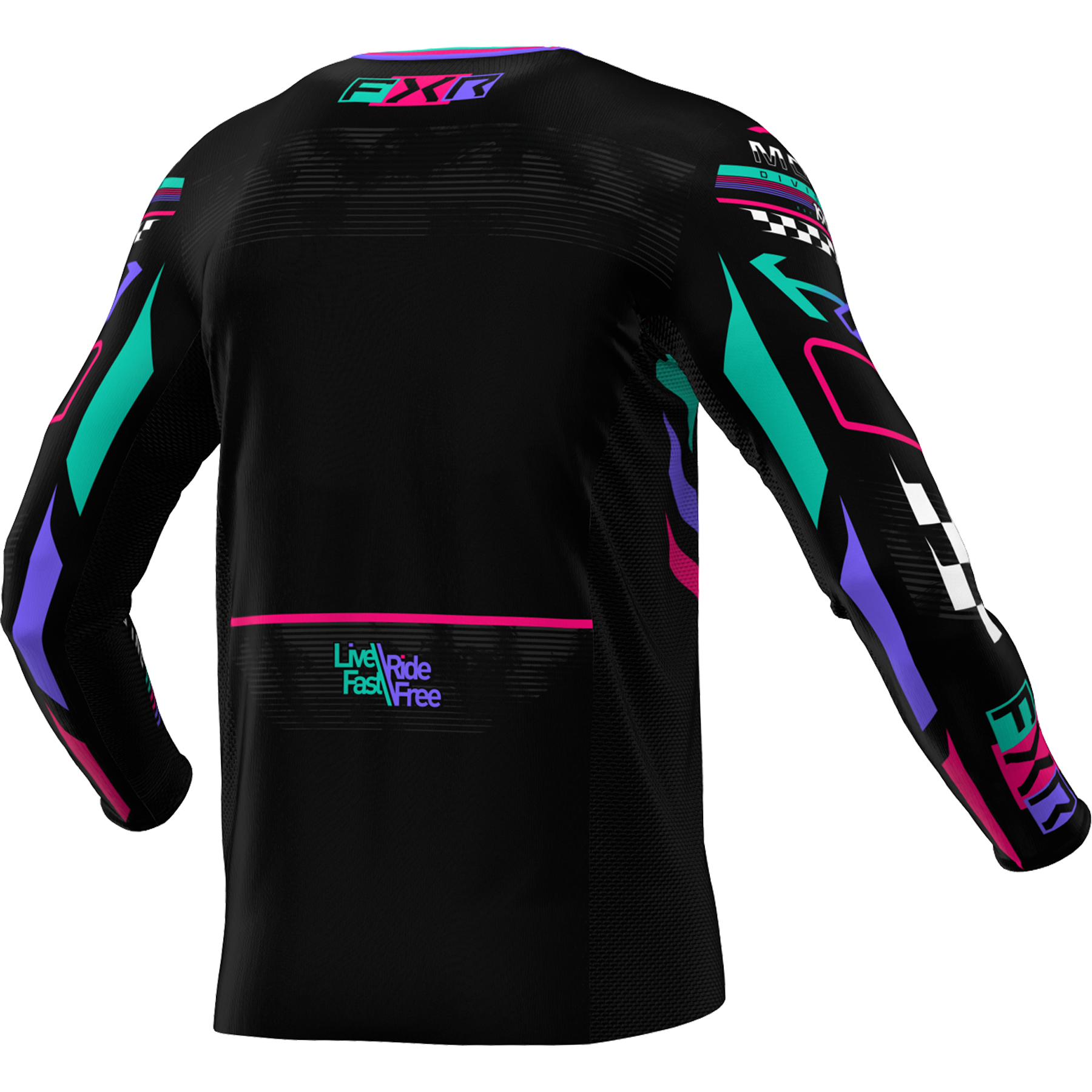 FXR Podium Gladiator MX Jersey 2025.5 Black/Coral/Mint