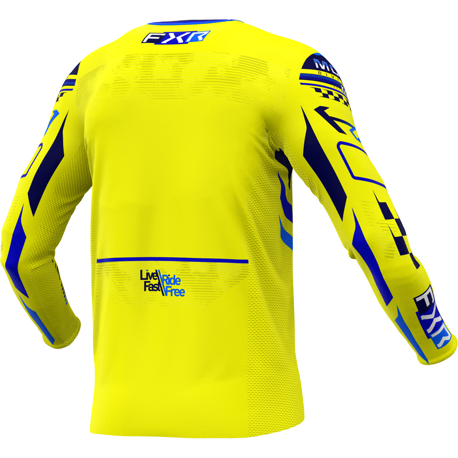 FXR Podium Gladiator MX Jersey 2025.5 Yellow/Navy/Blue