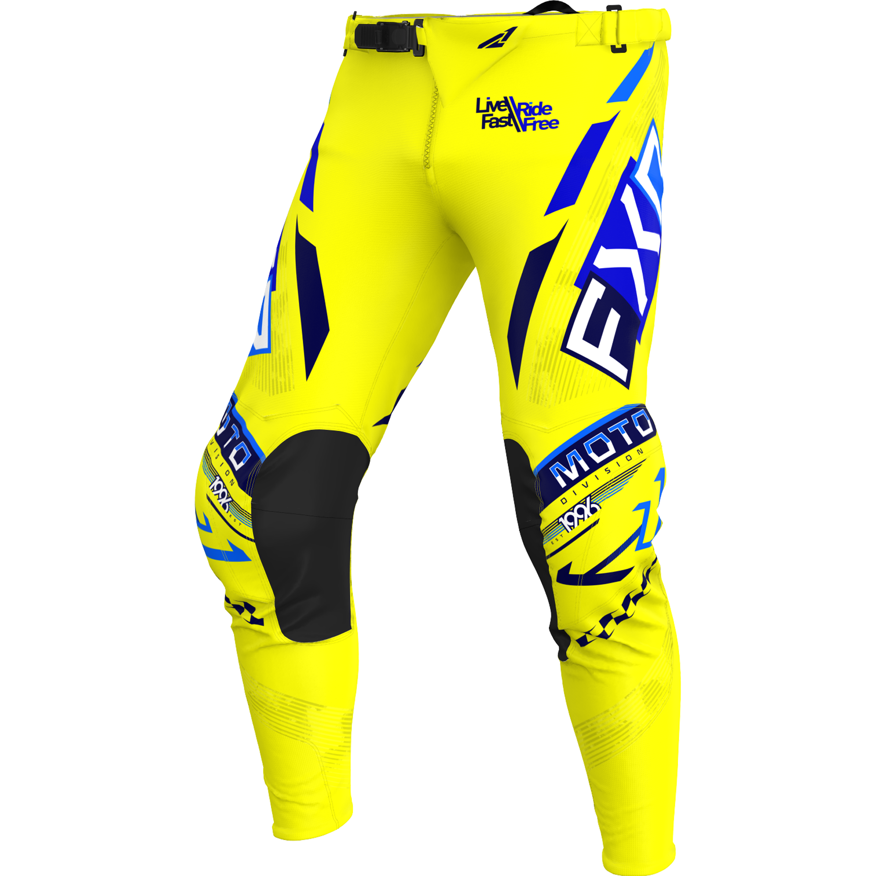 FXR Podium Gladiator MX Pant 2025.5 Yellow/Navy/Blue