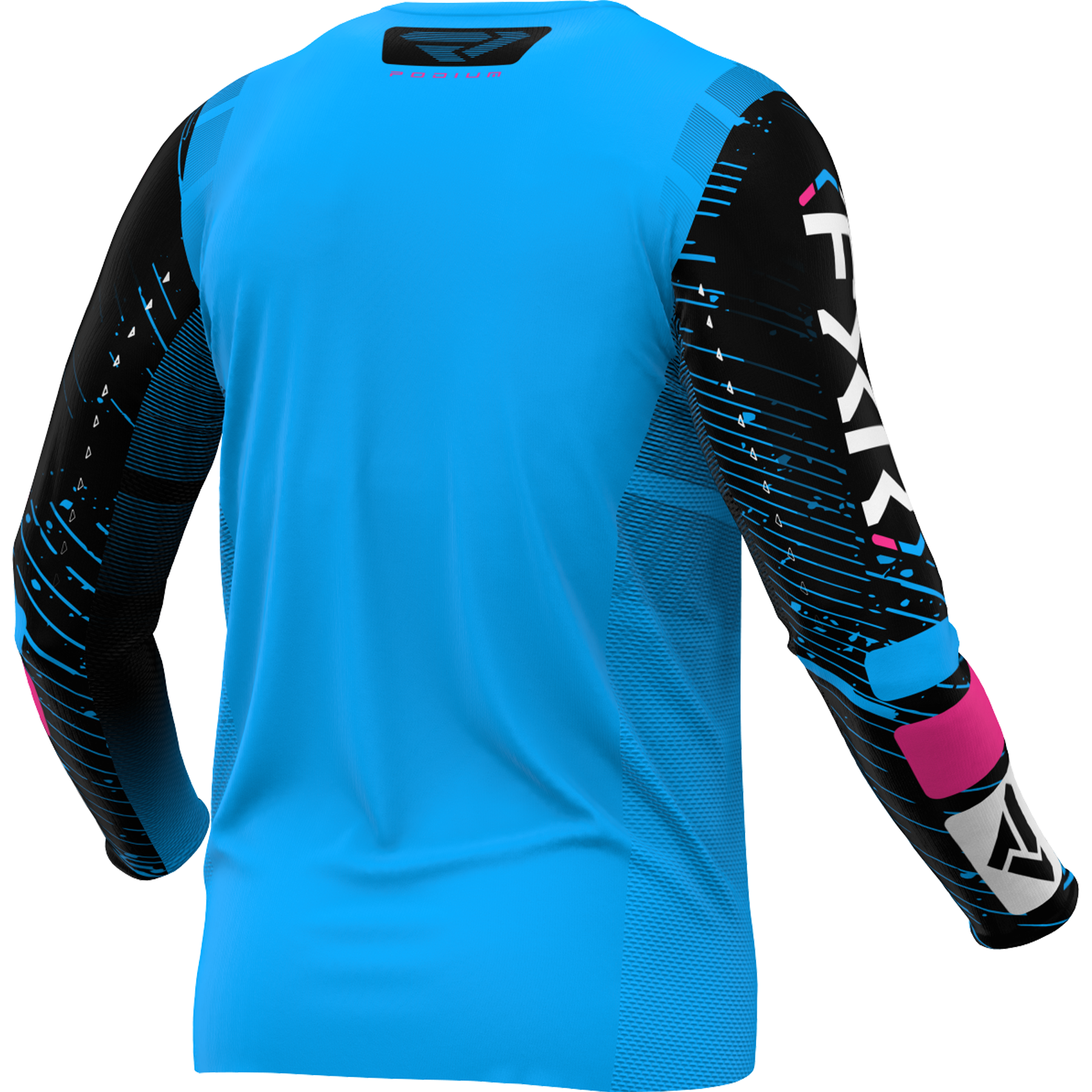 FXR Podium MX Jersey 2025 Cyan/Black/Pink