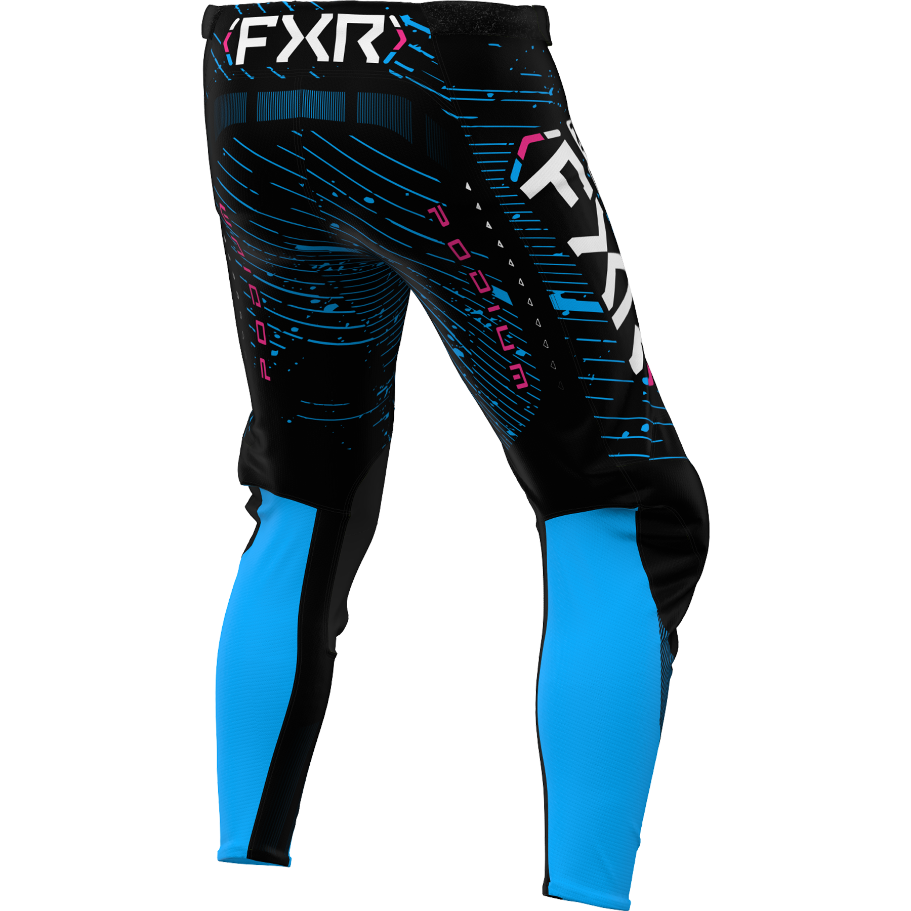 FXR Podium MX Pant 2025 Black/Cyan/Pink